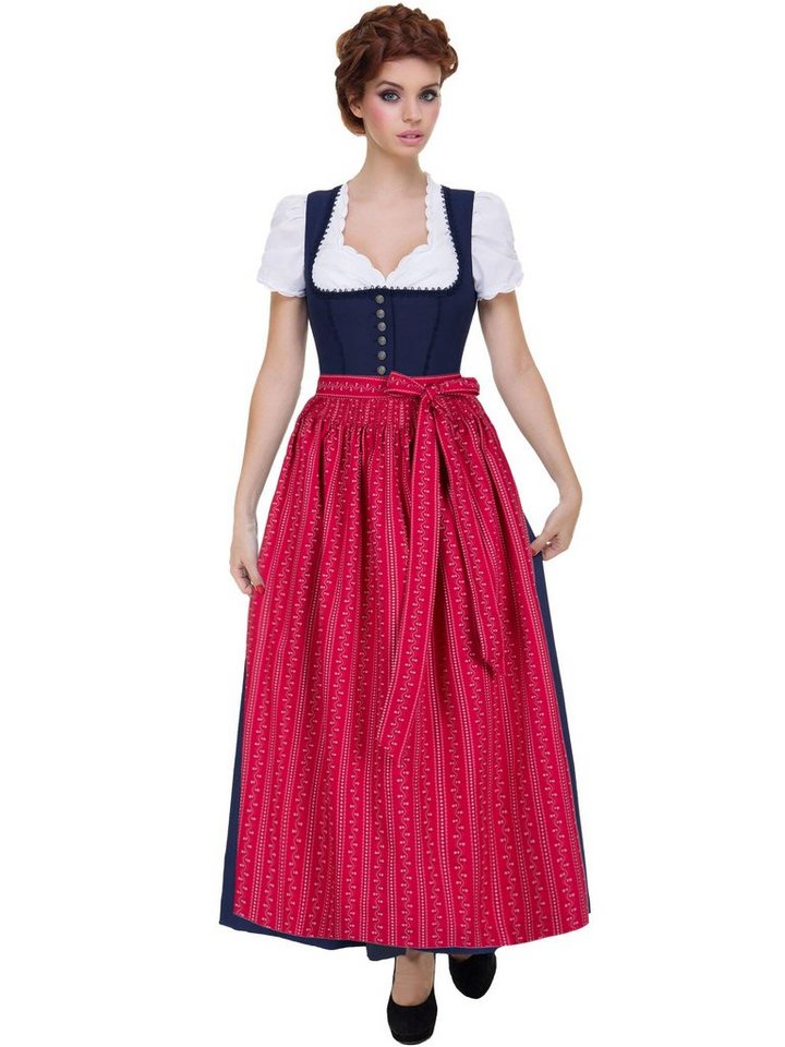 Almbock Dirndl Langes Dirndl Hannah (2-tlg) dunkelblau von Almbock