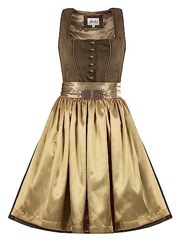 Almbock Dirndl Trachtenkleid | Dirndl Midi für Damen in der Farbe grün Made in Germany | Trachtenkleid Midi für Verschiedene Anlässe Größe 32 von Almbock