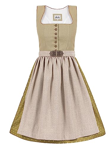 Almbock Dirndlkleid Damen | Dirndl Midi Damen in grün Farbton Made in Germany | Dirndl Oktoberfest oder andere Anlässe in Größe 44 von Almbock