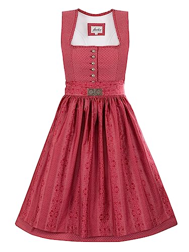 Almbock Dirndlkleid Damen | Dirndl Midi Damen in rot Farbton Made in Germany | Dirndl Oktoberfest oder andere Anlässe in Größe 48 von Almbock