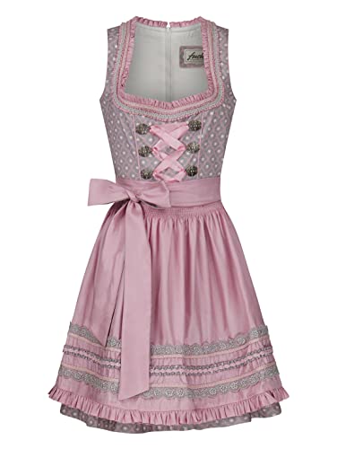 Almbock Exklusive Trachtenkleider | Mini Dirndl Layla rosa mit Made in Germany | Dirndl knielang zur Hochzeit oder Oktoberfest in Größe 40 von Almbock