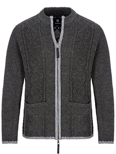 Almbock Herren Strickjacke mit Reißverschluss, anthrazit grau, Größe XXL Almbock Herren Strickjacke mit Reißverschluss, anthrazit grau, Größe XXL von Almbock