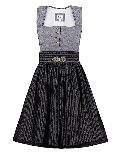 Almbock Trachten Dirndl | Dirndl Damen Midi elegant in schwarz Made in Germany | Festliche Dirndl Midi für Verschiedene Anlässe Größe 44 von Almbock