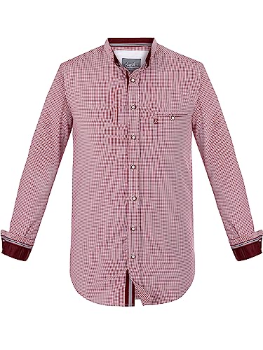Almbock Trachtenhemd modern | Hemd festlich elegant in Farbton rot Made in Germany | Hemd für Hochzeit oder andere Anlässe in der Größe S von Almbock