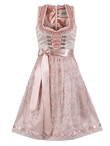Almbock Trachtenkleider modern | Dirndl festlich elegant in rosa Farbton Made in Germany | Dirndl Hochzeit oder andere Anlässe in der Größe 32 von Almbock