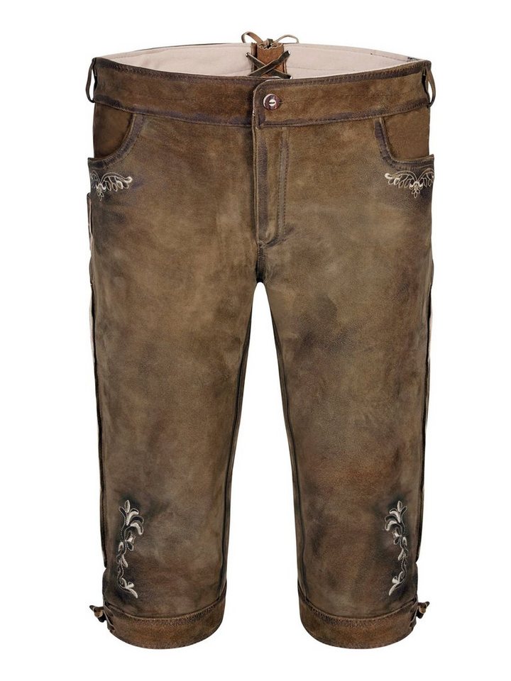 Almbock Trachtenlederhose Trachtenhose Herren Bismark (1-tlg) antikbraun von Almbock