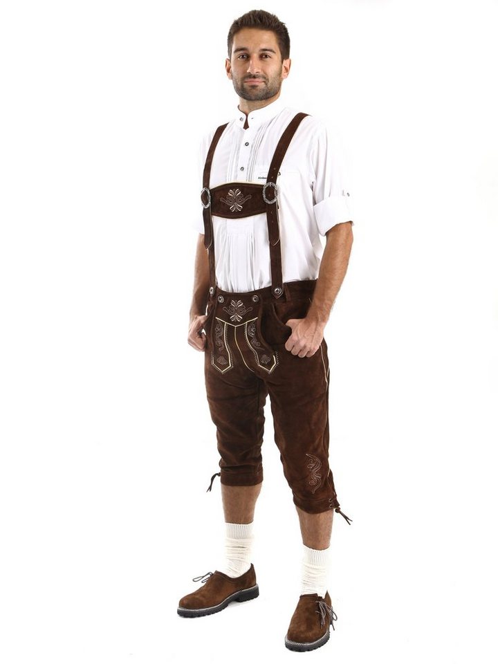 Almbock Trachtenlederhose Trachtenhose Herren Marinus (2-tlg) schokobraun von Almbock