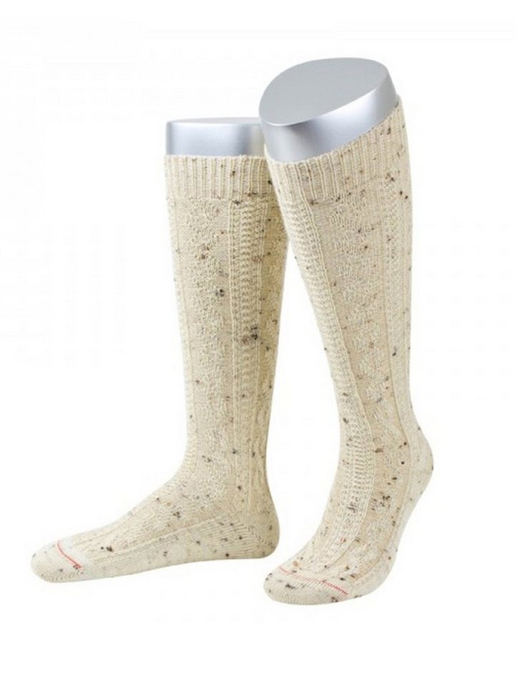 Almbock Trachtensocken Trachten Socken lang Merino Schurwolle (1-Paar) natur meliert von Almbock