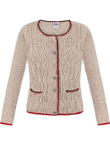 Almbock Trachtenstrickjacke Damen | Trachtenjacke modern Made in Germany | Festliche Trachtenstrickjacke zur Hochzeit oder Oktoberfest in Größe 36 von Almbock