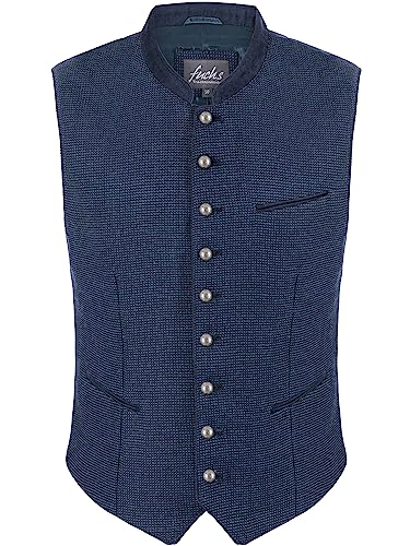 Almbock Trachtenweste modern | Trachtenweste festlich elegant in Farbton blau Made in Germany | Weste für Hochzeit oder andere Anlässe in der Größe 46 von Almbock
