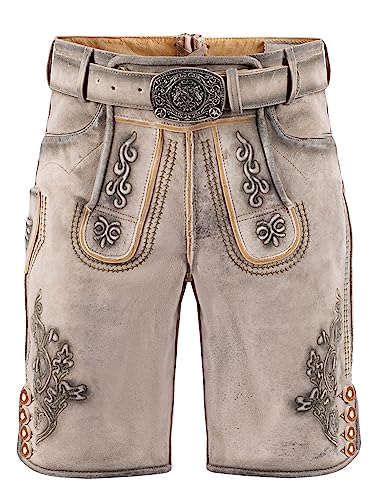 Trachtenhose kurz | Lederhose ohne Träger Wildbock (100% Wildleder) | Lederhose kurz braun Used in Gr. 52 von Almbock