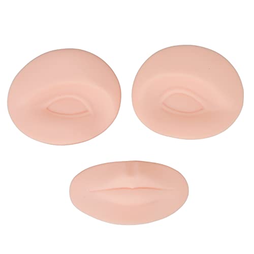 3 Pcs Make-up-Praxis-Modell-Set 3D Augenbraue Lip Silikon Haut Übung von Almeigrity