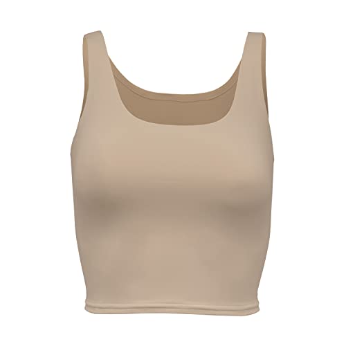 Almere Damen Double Lined Contour Tank Top, nude, Mittel von Almere