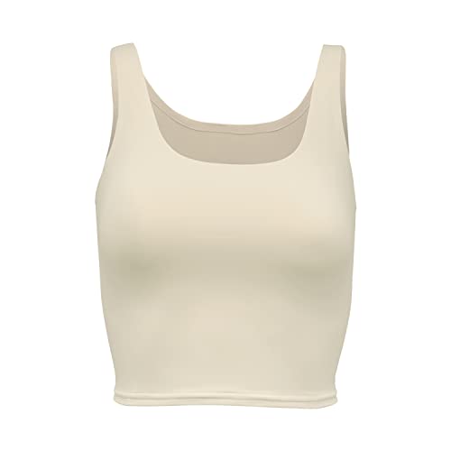 Almere Doppelt gefüttertes Contour Tank Top für Damen, Cream, Mittel von Almere