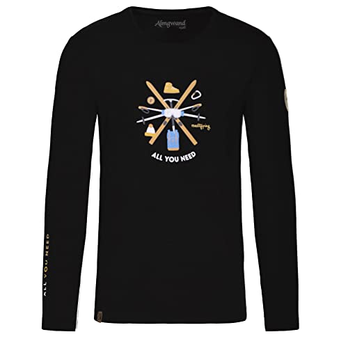 Almgwand Herren Ludlalm Langarmshirt schwarz XXL von Almgwand 1928