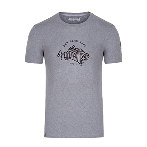 Almgwand Herren Fischbachalm T-Shirt, grau-meliert lisbona, M von Almgwand