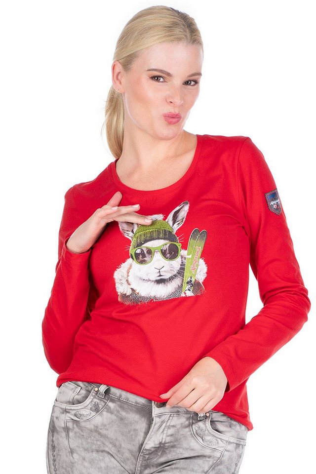 Almgwand Outdoorbluse Longsleeve Damen - TASCHACHALM - rot von Almgwand