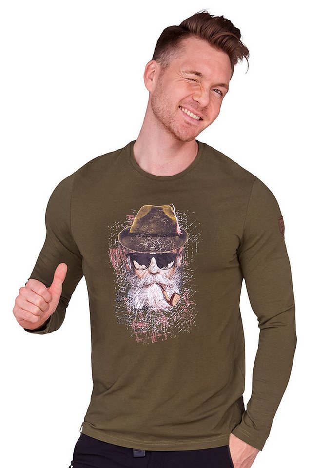 Almgwand Outdoorjacke Longsleeve Herren - SEIDLALM - graumeliert, oliv von Almgwand