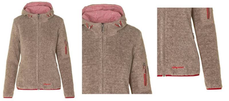 Almgwand Strickjacke Almgwand Kübelspitz Damen Strickjacke Teddy Fleece Jacke 625217AD von Almgwand