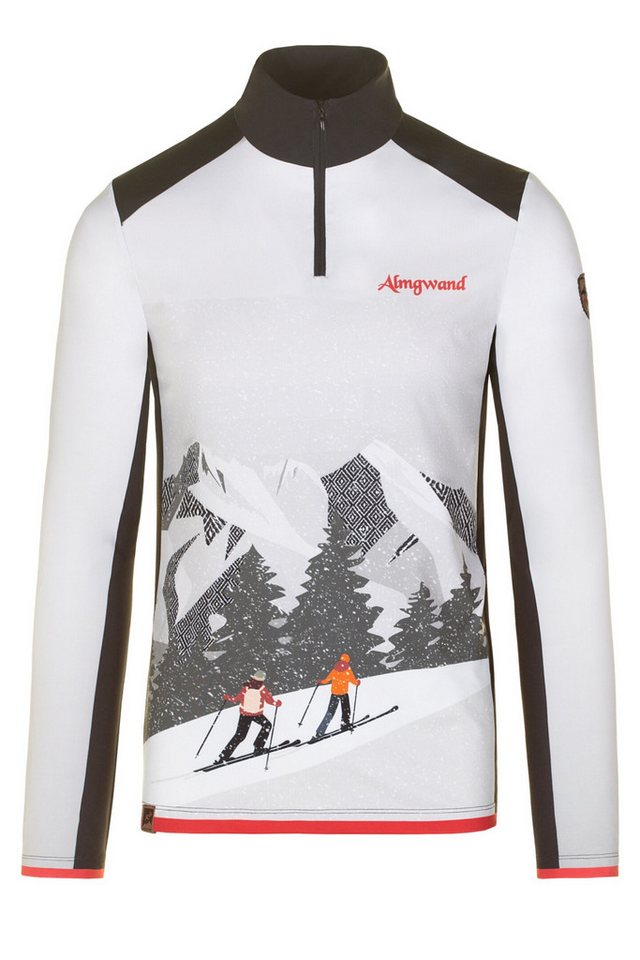 Almgwand Trachtenshirt Funktionsshirt Herren - FILZALM - grau-schwarz von Almgwand