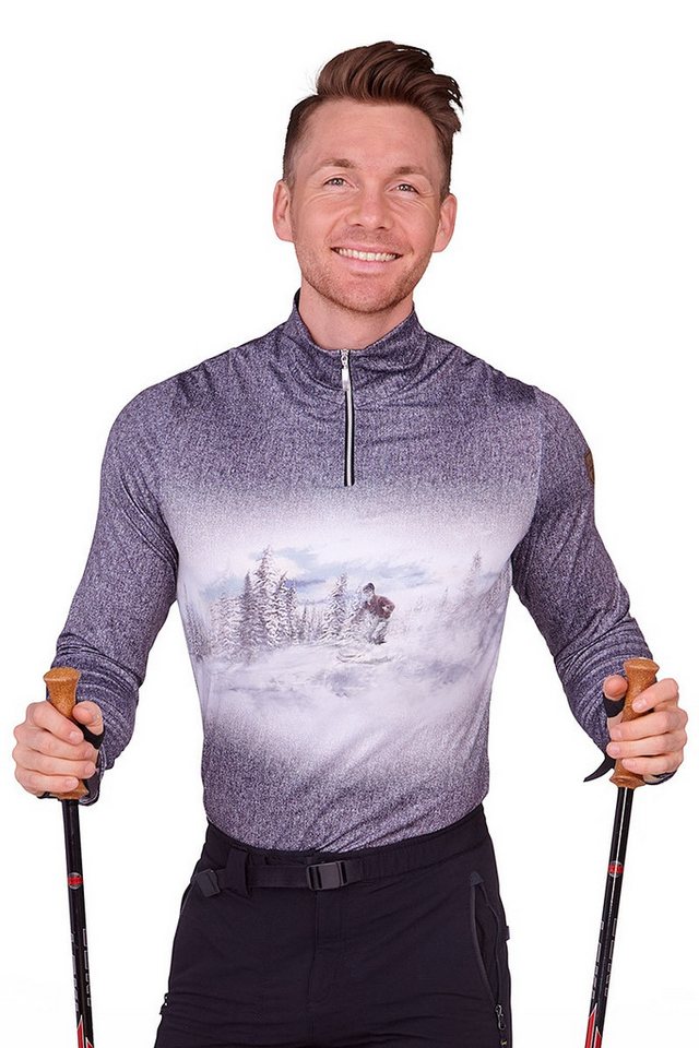 Almgwand Trachtenshirt Funktionsshirt Herren - SCHWARZKOPFALM - anthrazit von Almgwand