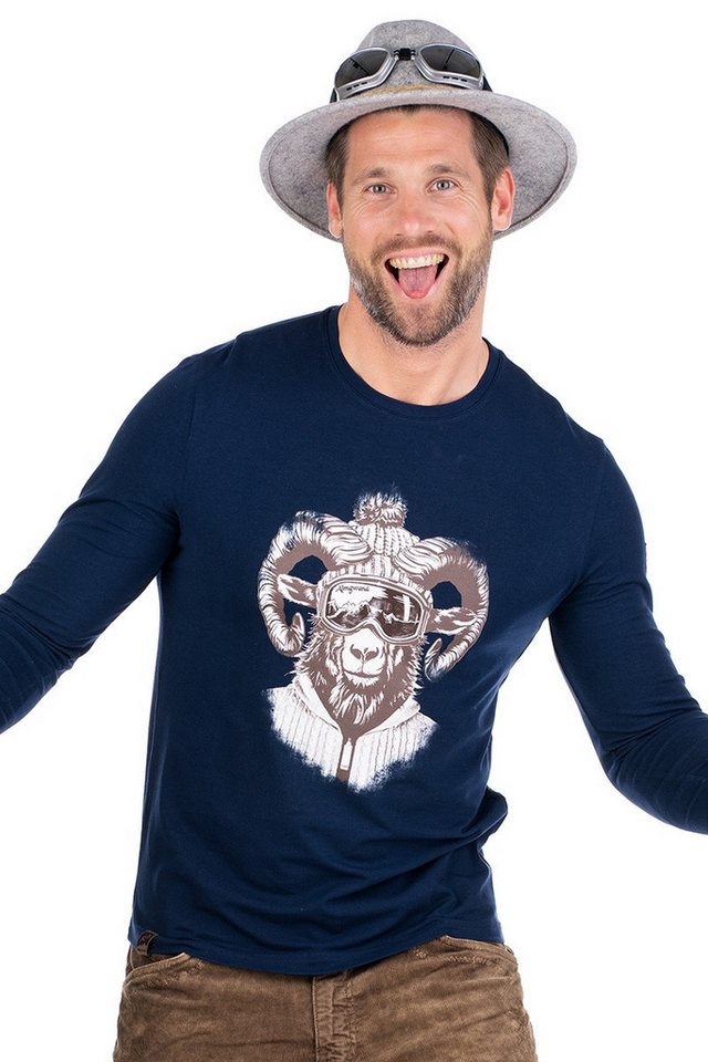 Almgwand Trachtenshirt Longsleeve Herren - ADAMALM - dunkelblau Almgwand Trachtenshirt Longsleeve Herren - ADAMALM - dunkelblau von Almgwand