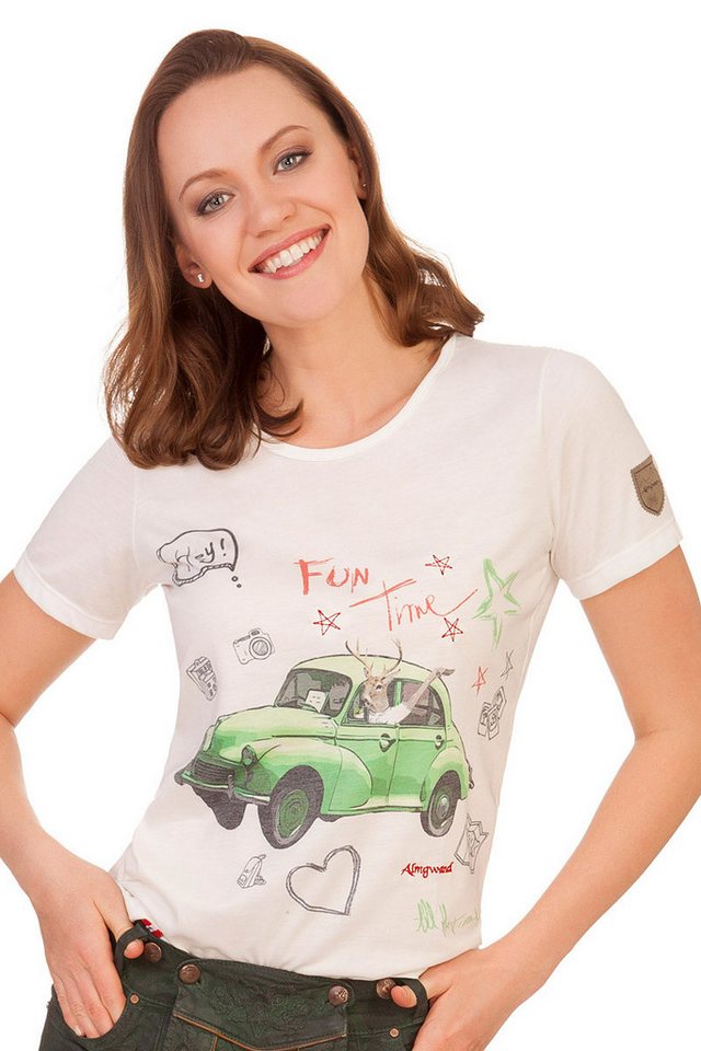 Almgwand Trachtenshirt Trachtenshirt Damen - SAIGISALM - natur von Almgwand