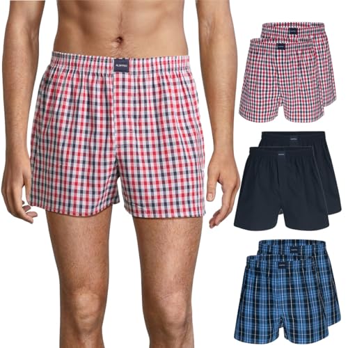 Almonu - Web - Boxershorts - 6er Pack (XL Rot/Navy karriert) von Almonu