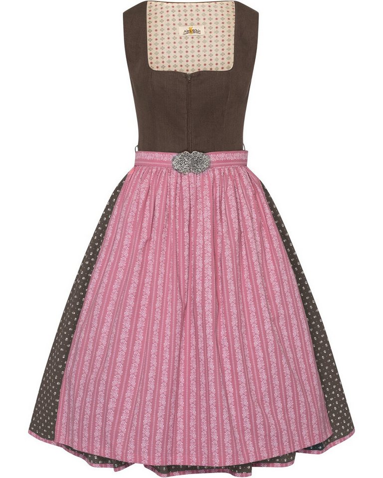 Almsach Dirndl Midi Dirndl mit Reißverschluss von Almsach