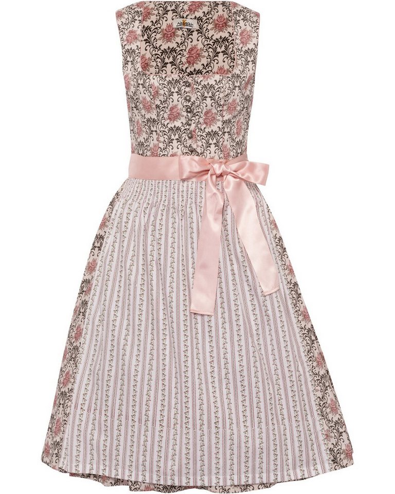 Almsach Dirndl Midi Dirndl mit Rosenprint von Almsach