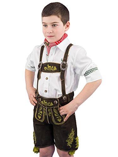 Almsach Kinder Trachtenlederhose 508 Kid Nougat Größe 128 von Almsach