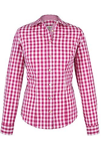 Almsach Damen Trachten-Bluse pink-weiß kariert 'Maria', pink, 42 von Almsach