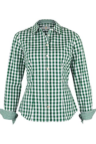 Almsach Damen Trachten-Bluse Tanne-weiß kariert 'Maria', Tanne, 42 Almsach Damen Trachten-Bluse Tanne-weiß kariert 'Maria', Tanne, 42 von Almsach