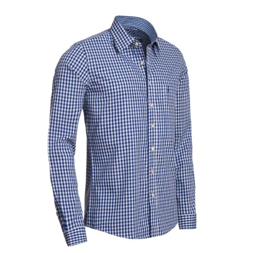 Trachtenhemd Slimline in blau von Almsach, Größe:XL, Farbe:Blau von Almsach