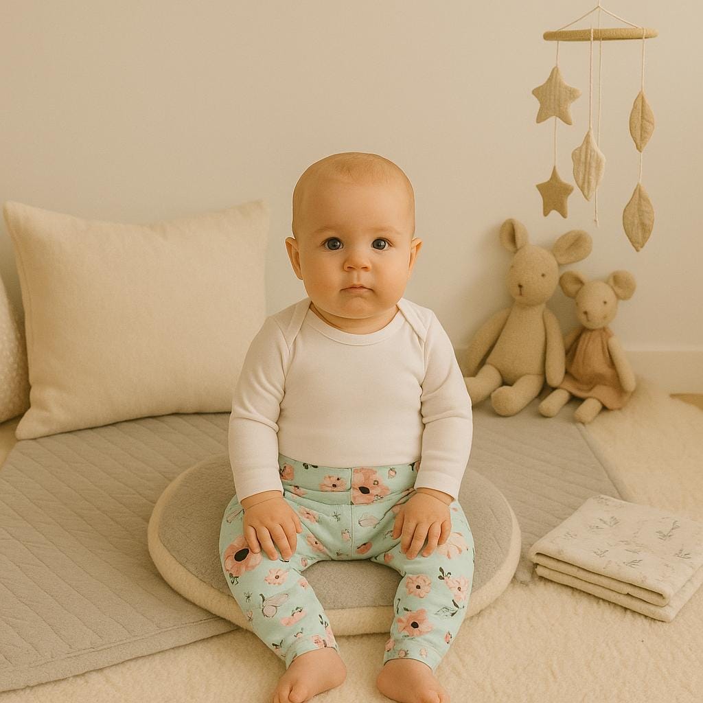 Leggins Aus Baumwolljersey Little Bird Kleine Vögelchen Mint von Almstuebchen