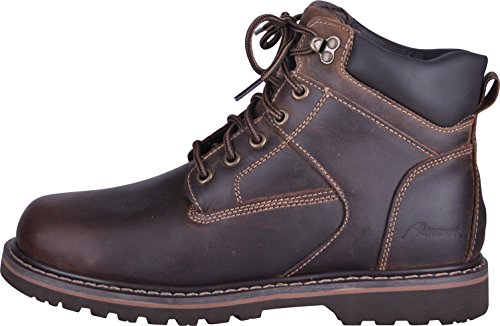 Almwerk Damen und Herren robuste Herbst- Winterschuhe mit Fütterung, Braun, 40 gefüttert von Almwerk