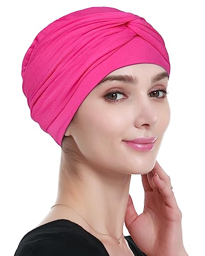 Alnorm Chemo-Turbane Halstuch Brustkrebs Haarbandanas für Frauen Rosarot von Alnorm