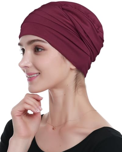 Alnorm Weiche Kopfbedeckung für Frauen Dunkles Burgunderrot von Alnorm