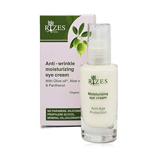 Augencreme für Frauen | pflegende anti-falten augencreme mit bio olivenöl, aloe vera, panthenö und Anti-Aging-Peptiden | rizes crete | Naturkosmetik | 30 ml von Rizes Crete