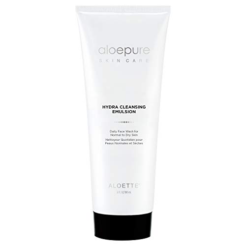 Aloette Aloepure Hydra Cleansing Emulsion - Creamy and Multivitamin Face Wash - Removes Stubborn Makeup and Surface Impurities - Infused with Powerful Hydrators - Normal to Dry Skin - 180 ml von Aloette