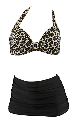 Aloha-Beachwear Damen Bikini A1030 Leopard Gr. 38 von Aloha-Beachwear