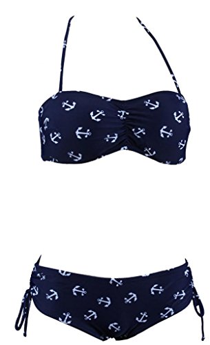 Aloha-Beachwear Damen Bikini A4004 Blau Gr. 44 von Aloha-Beachwear