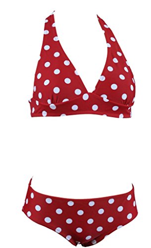 Aloha-Beachwear Damen Bikini A7030 Rot/Weiss Gr. 38 von Aloha-Beachwear