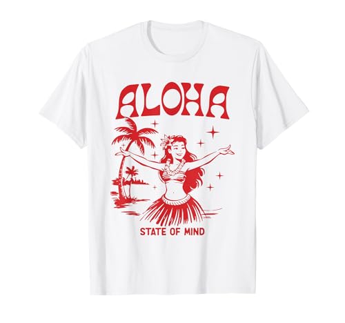 Retro Aloha Hula Girl im Vintage-Look, hawaiianischer Inselzustand T-Shirt Retro Aloha Hula Girl im Vintage-Look, hawaiianischer Inselzustand T-Shirt von Aloha Hawaii Hawaiian Island Hula Dancer Shirt