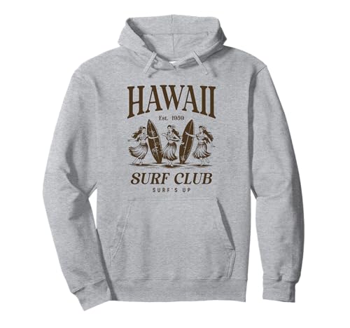 Retro Hawaii Surf Club Shirt Hula Girls Surfboard Surf's Up Pullover Hoodie Retro Hawaii Surf Club Shirt Hula Girls Surfboard Surf's Up Pullover Hoodie von Aloha Hawaii Hawaiian Island Hula Dancer Shirt