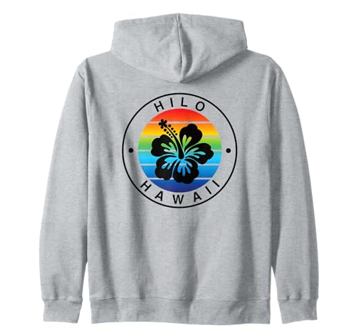 Hilo Hawaii Hawaiian Tropical Hibiscus Flower Floral Damen Kapuzenjacke von Aloha Hawaii Hawaiian Island Tropical Vibes Shirt