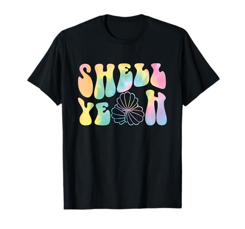 Shell Yeah Groovy Pastell Rainbow Summer Beach Vibes Damen T-Shirt von Aloha Hawaii Hawaiian Island Vacation Beach Lover