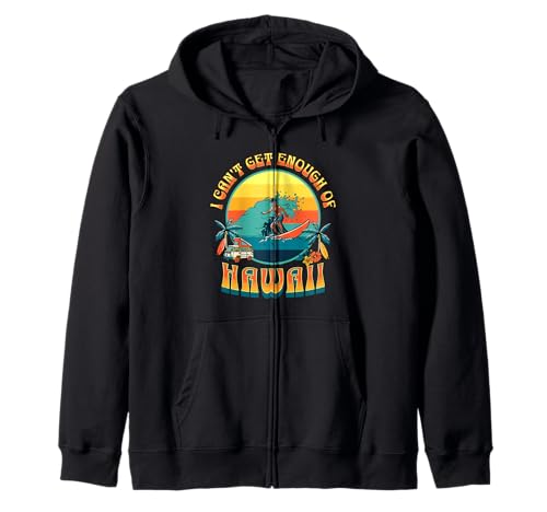 Retro Hawaii Surfen Männer Frauen Kinder Hawaii Retro Sonnenuntergang Kapuzenjacke von Aloha Local Hawaiian Hawaii Island Beach Tees