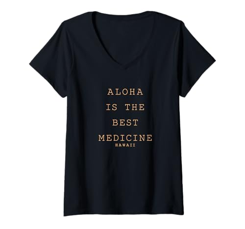 Damen Aloha ist die Beste Medizin - Hawaii Aloha Paradise T-Shirt mit V-Ausschnitt Damen Aloha ist die Beste Medizin - Hawaii Aloha Paradise T-Shirt mit V-Ausschnitt von Aloha is the Best Medicine - Hawaii Aloha Paradise