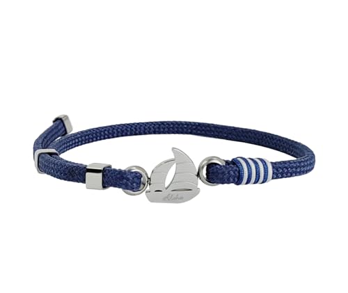 Aloha Armband Segelboot Segelboot Geschenkidee Herren Damen Kordel Blau Verstellbar Stahl Leidenschaft Meer von Aloha